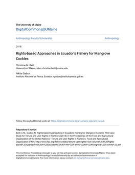 Rights-Based Approaches in Ecuador's Fishery for Mangrove