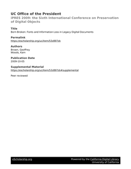 Fonts and Information Loss in Legacy Digital Documents