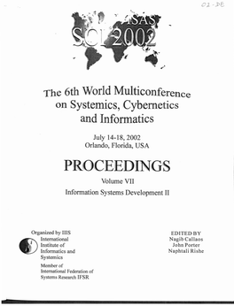 The 6Th World Multiconference on Systemics, Cyb Ernetics and Informatics