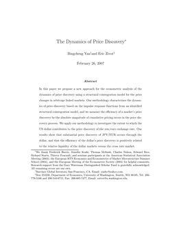 The Dynamics of Price Discovery∗