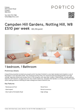 Campden Hill Gardens, Notting Hill, W8 £510 Per Week