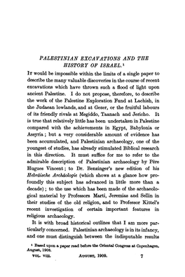 PALESTINIAN EXOAV at IONS and the HISTORY of Lsrael. 1 IT