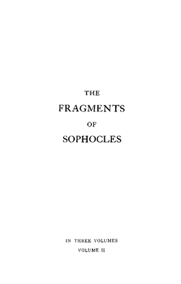 Fragments of Sophocles