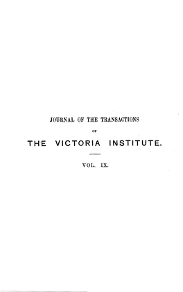 The Victoria Institute