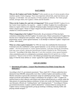 Uyghur Fact Sheet Revised 6.20.20 Final