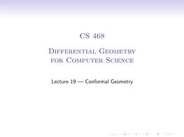 CS 468 [2Ex] Differential Geometry for Computer Science