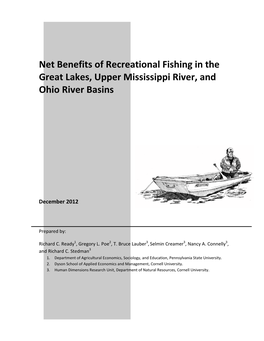 Net Benefits of Recreational Fishing in the Great Lakes, Upper Mississippi River, and Ohio River Basins