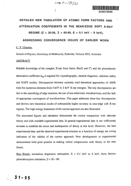 Detailed New Tabulation of Atomic Form Factors and Attenuation Coefficients