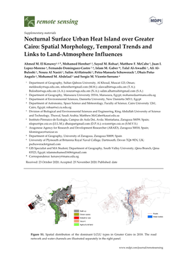 Nocturnal Surface Urban Heat Island Over Greater Cairo: Spatial Morphology, Temporal Trends and Links to Land-Atmosphere Influences