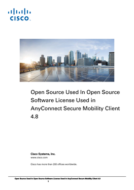 Open Source Used in Open Source Software License Used in Anyconnect Secure Mobility Client 4.8