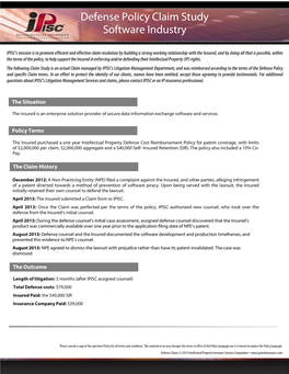 Defense Policy Claim Study Software Industry