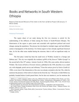 Books and Networks in South Western Ethiopia