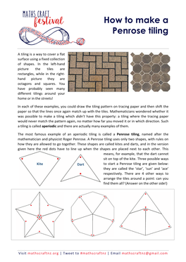 How to Make a Penrose Tiling