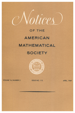 Notices of the American Mathematical Society