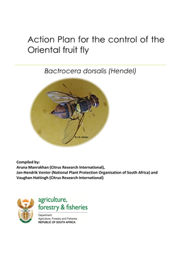 Action Plan for the Control of the Oriental Fruit Fly