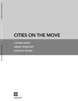 Cities on the Move : a World Bank Urban Transport Strategy Review