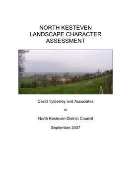 North Kesteven Landscape Character Assessment