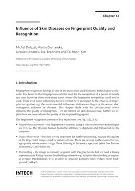 Influence of Skin Diseases on Fingerprint Quality and Recognition