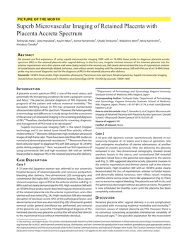 Superb Microvascular Imaging of Retained Placenta with Placenta