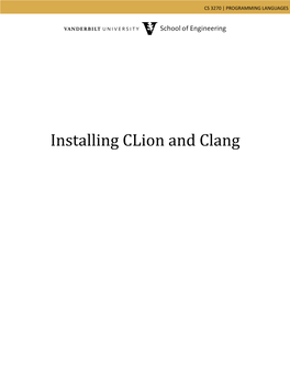 Installing Clion and Clang CS 3270 | PROGRAMMING LANGUAGES