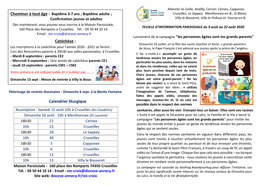 Catéchèse : Calendrier Liturgique