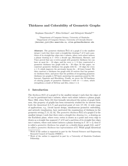 Thickness and Colorability of Geometric Graphs