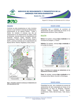 Servicio De Seguimiento Y Pronóstico De La Amenaza Por Deslizamientos