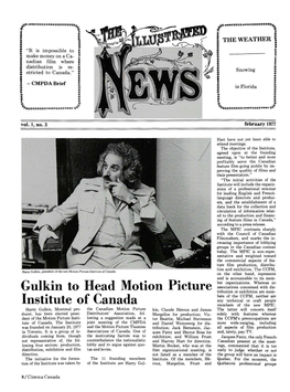 Gulkin to Head Motion Picture Institute of Canada