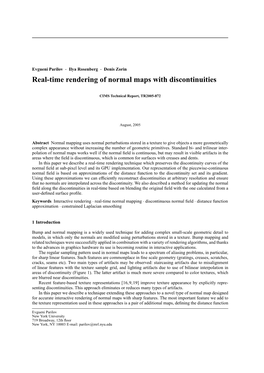 Real-Time Rendering of Normal Maps with Discontinuities