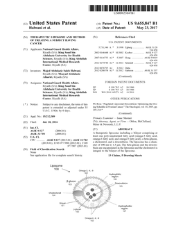 (12) United States Patent (10) Patent No.: US 9,655,847 B1 Halwani Et Al