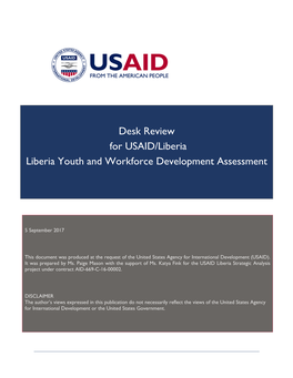 Liberia Youth and Workforce Development Assessment