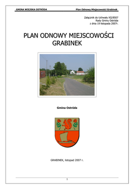 Plan Odnowy Miejscowości Grabinek