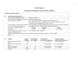 State:Nagaland Agriculture Contingency Plan for District: Kohima