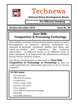 Technews National Dairy Development Board