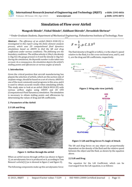 Simulation of Flow Over Airfoil