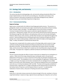 Geology, Soils, and Seismicity