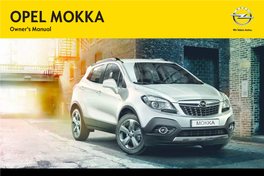 OPEL MOKKA Owner's Manual