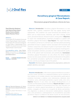 Hereditary Gingival Fibromatosis: a Case Report