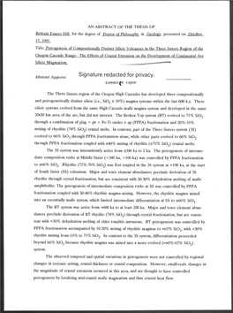 Petrogenesis of Compositionally Distinct Silicic Volcanoes in The