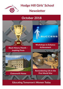 October 2018 Hodge Hill Girls' School Newsletter