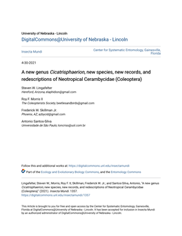 A New Genus &lt;I&gt;Cicatrisphaerion&lt;/I&gt;, New Species, New Records, And