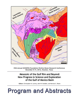 Program and Abstracts for the 2016 GCSSEPM Foundation Perkins