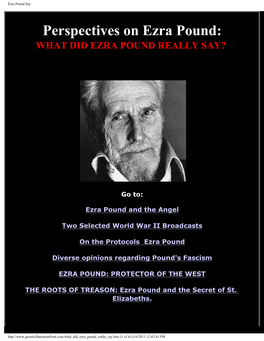 Ezra Pound Say