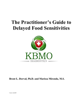 The Practitioner's Guide to Delayed Food Sensitivities