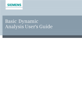 Basic Dynamic Analysis User's Guide
