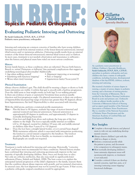 Evaluating Pediatric Intoeing and Outtoeing by Sarah Gutknecht, D.N.P., R.N., C.P.N.P
