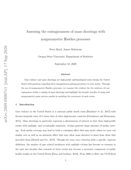 Assessing the Contagiousness of Mass Shootings with Nonparametric