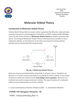 Molecular Orbital Theory