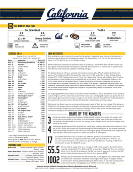 BEARS by the NUMBERS Feb