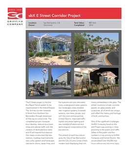 Sbx E Street Corridor Project